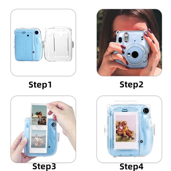 INF Kameraetui med fotoslot GennemsigtigFujifilm Instax Mini 11