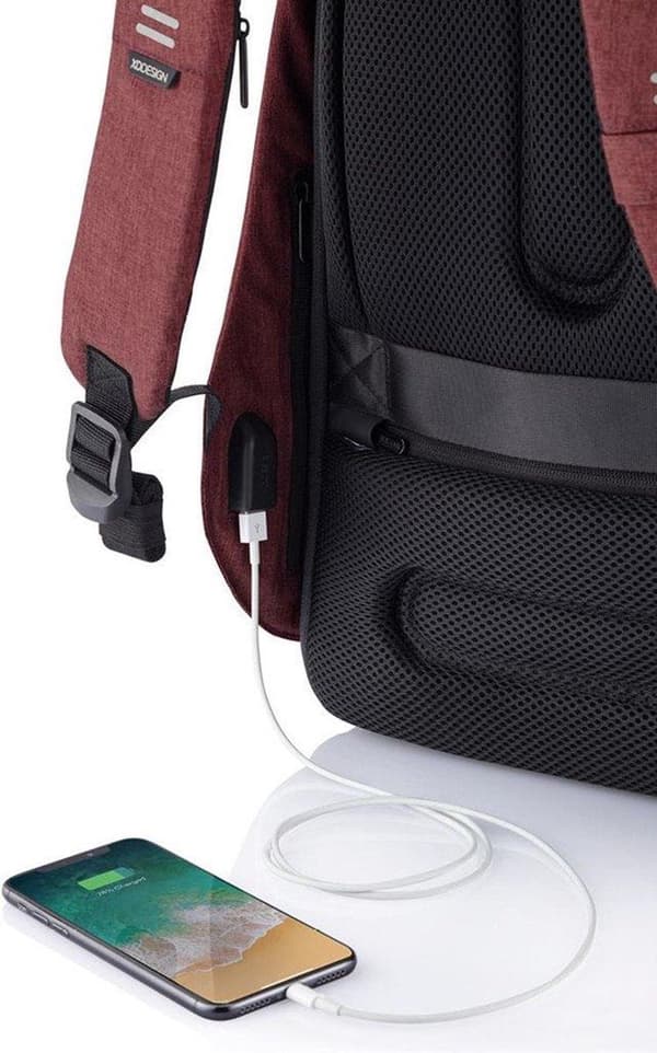 XD Design Bobby Hero Regular - Stöldskyddsryggsäck 18 liter - Röd