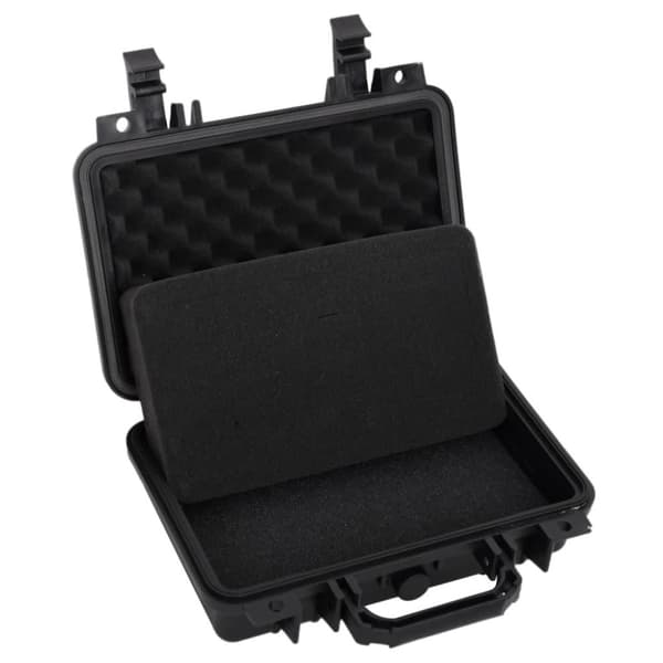 vidaXL transportabel flightcase 30x22x10 cm PP sort