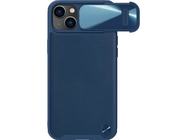 Nillkin Nillkin CamShield Leather S-deksel iPhone 14 Plus-deksel med kameradeksel blå