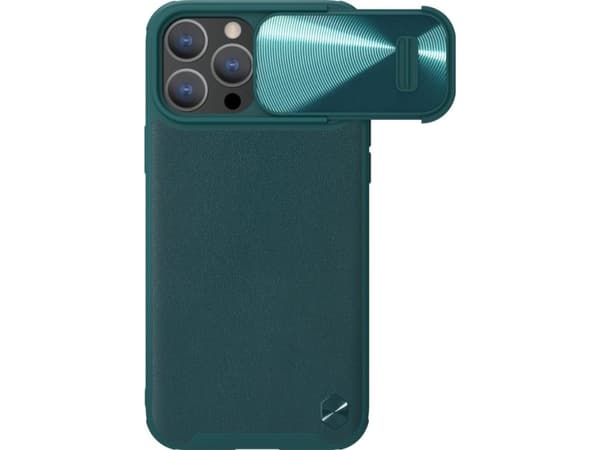 Nillkin Nillkin CamShield Leather S-deksel iPhone 14 Pro Max-deksel med kameradeksel grønt