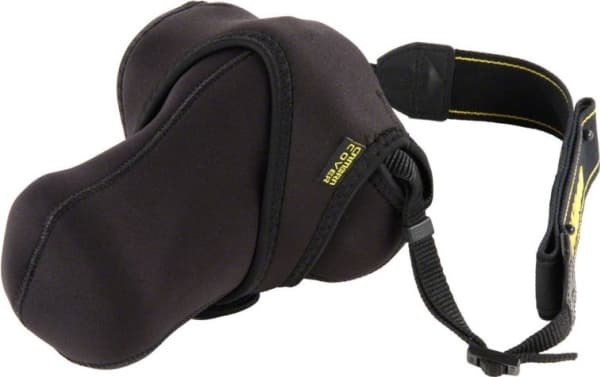 Walimex Protection Cover M - Beskyttelsesboks for kamera med zoomlinse - neopren - svart/grå
