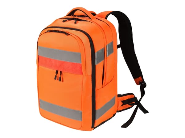 DICOTA Hi-Vis - Ryggsäck - 32-38 liter - termoplastisk polyuretan (TPU), 600D RPET - orange