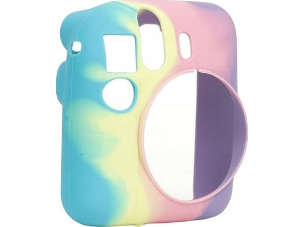 Pokrowiec LoveInstant Futerał Etui Pokrowiec Case Do Fujifilm Fuji Instax Mini 12 / Silikonowy / Tęcza