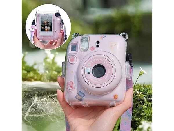 LoveInstant Cover Case Cover For Fujifilm Instax Mini 12 + Stickers / Yoghurt Rabbit