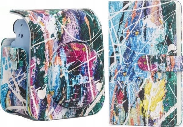 Pokrowiec LoveInstant Futerał Etui Pokrowiec Do Fujifilm Instax Mini 12 + Album Na 96 Zdjęć / Nakrapany Obraz