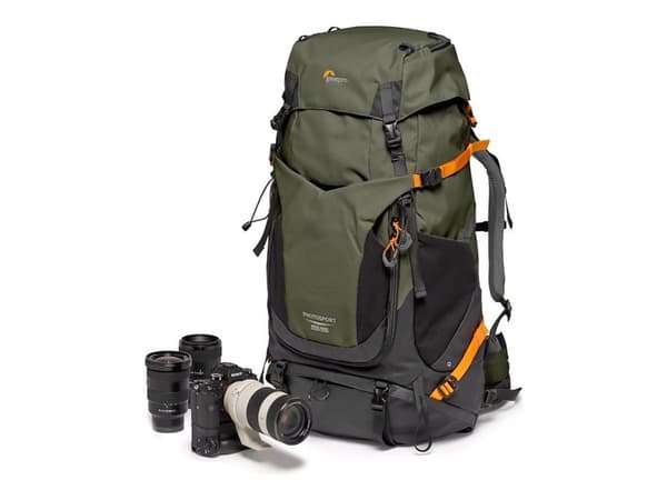 Lowepro Photo Sport PRO 55L AW IV - Ryggsekk S-M for digitalfotokamera med linser - robust - 420D Oxford-nylon, 420D diamond ripstop nylon - mørk grø