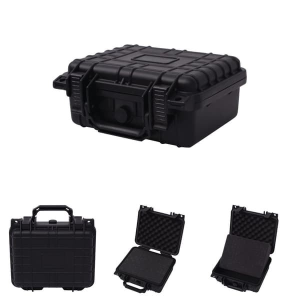 The Living Store sikkerhedskuffert 27x24,6x12,4 cm sort -  Kamera – tasker