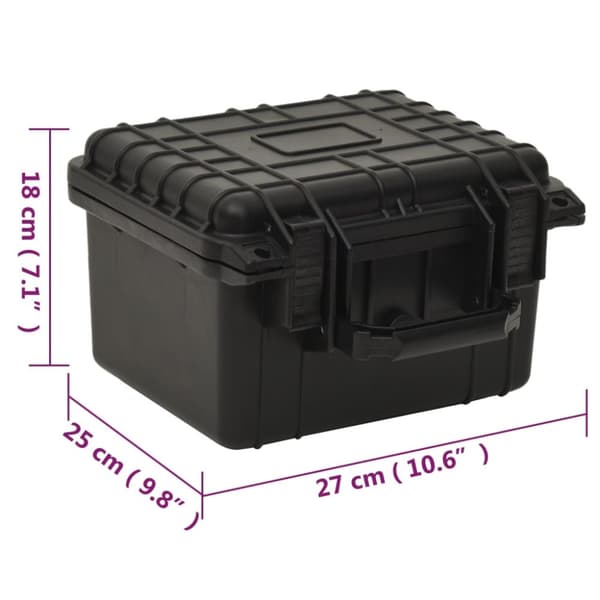 The Living Store transportabel flightcase 27x25x18 cm PP sort - Kamera – tasker