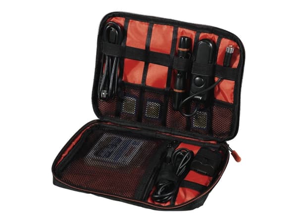Hama Fancy Organiser, M - Väska for camera accessories - PolyTex - svart Svart, Röd