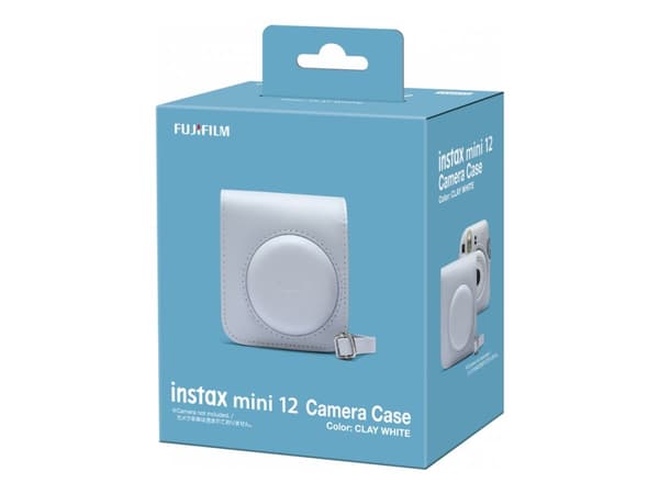 Fujifilm Instax - Eske for kamera - kunstlær - clay white - for Instax Mini 12