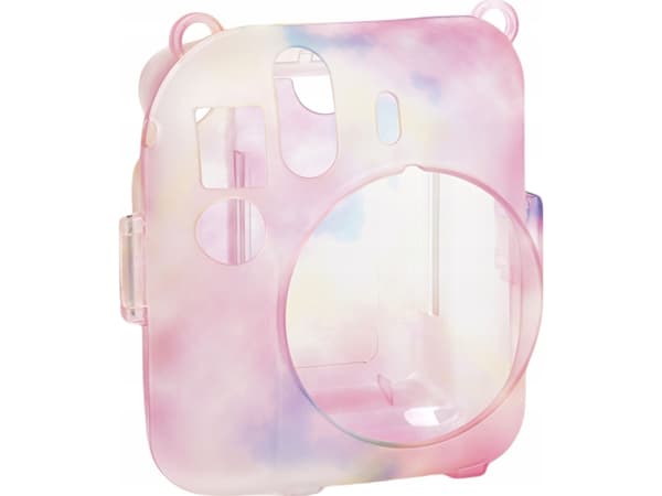 Pokrowiec LoveInstant Futerał Etui Pokrowiec Case do FujiFilm INSTAX Mini 12 + Kieszeń na Zdjęcia / Wielokolorowy Ciemny