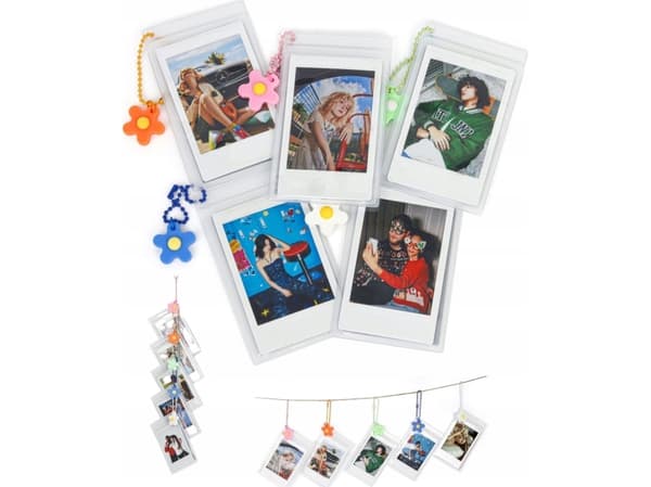 LoveInstant 5x hängande fotoramfodral för Fuji INSTAX Mini 12 40 11 8 7s EVO LiPlay Link 2 SE / ZINK