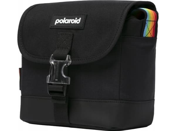 Polaroid laatikkolaukku Now ja I-2 Spectrum, Skuldertaske, Polaroid, i-Type, 600 kamerat, Skulderrem, Sort, Flerfarvet