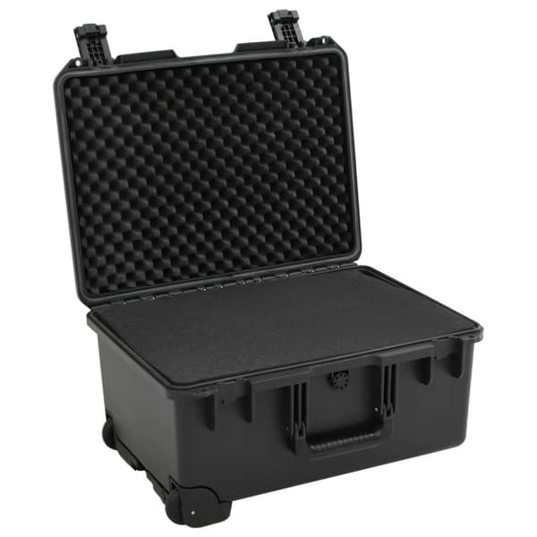 vidaXL Bærbar flykasse svart 54x41,5x29 cm PP