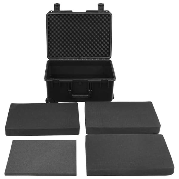 vidaXL Bærbar flykasse svart 54x41,5x29 cm PP