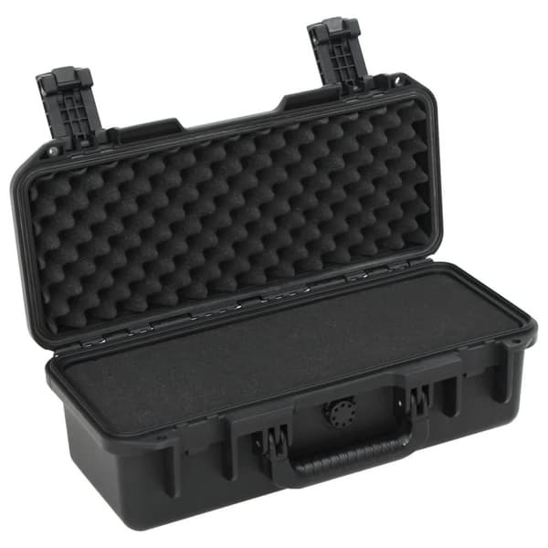 vidaXL Bærbar flykasse svart 46,5x21,5x17,5 cm PP