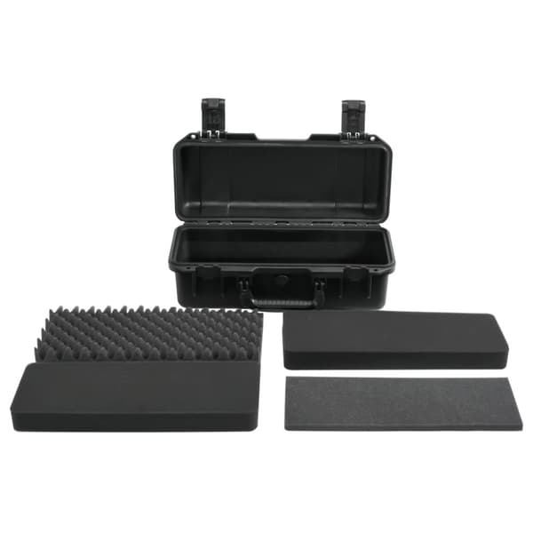 vidaXL Bærbar flykasse svart 46,5x21,5x17,5 cm PP