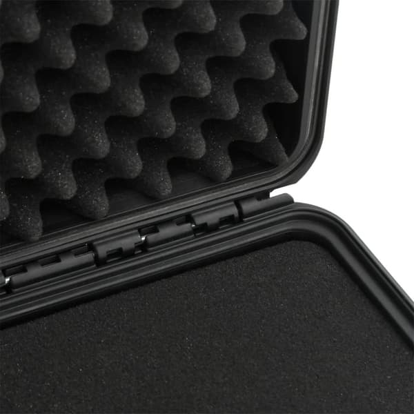 vidaXL Bærbar flykasse svart 46,5x21,5x17,5 cm PP