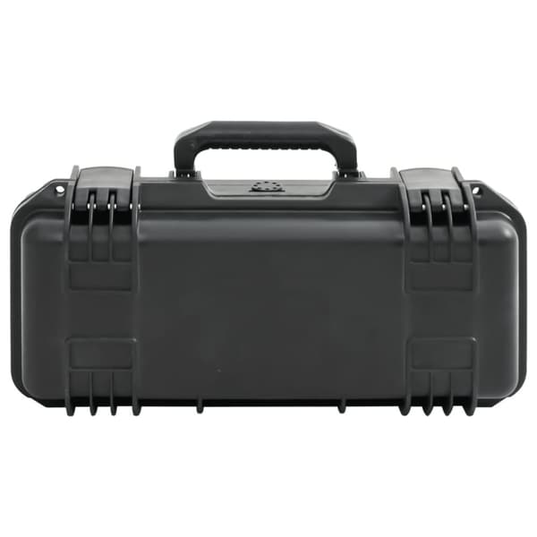 vidaXL Bærbar flykasse svart 46,5x21,5x17,5 cm PP