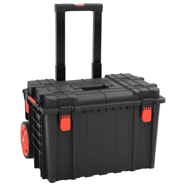 vidaXL Bærbar flykasse svart 56,5x45,5x48 cm PP