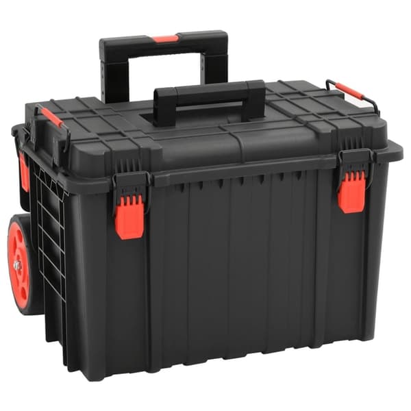 vidaXL Bærbar flykasse svart 56,5x45,5x48 cm PP
