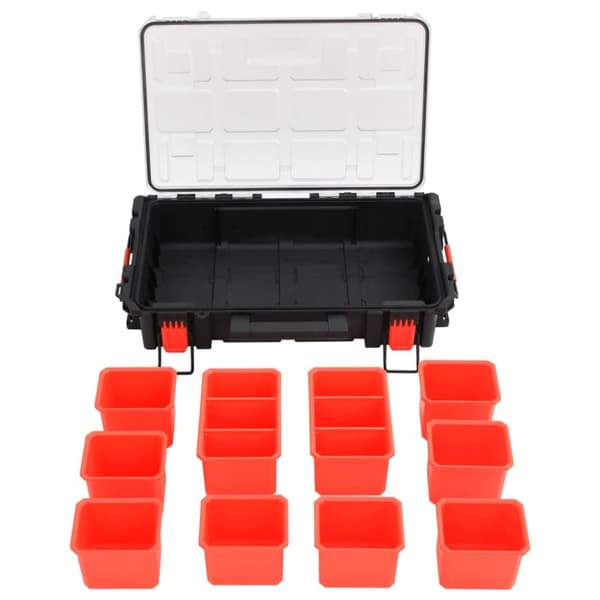 vidaXL transportabel flightcase 55,5x34,5x13,5 cm PP sort