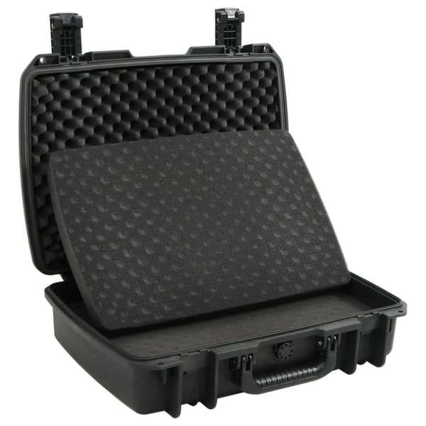 vidaXL Bärbar skyddsväska svart 50,5x37x14,5 cm PP