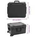 Miniatyrbillede 8 af 8: vidaXL transportabel flightcase 62,5x49,5x37 cm PP sort