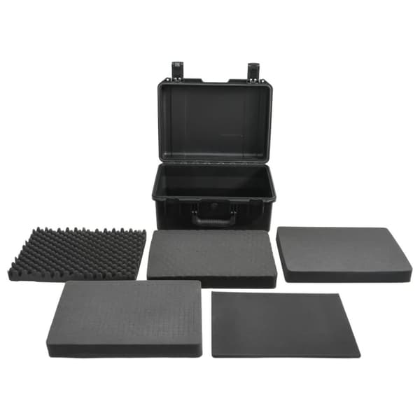 vidaXL Bærbar flykasse svart 49x38x23 cm PP