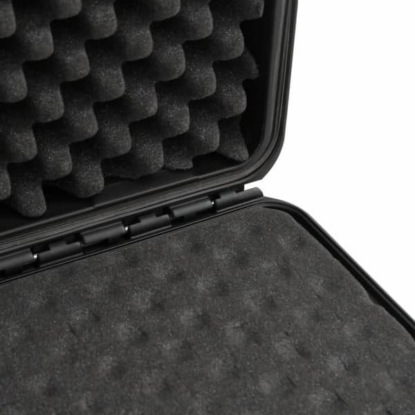 vidaXL Bærbar flykasse svart 49x38x23 cm PP