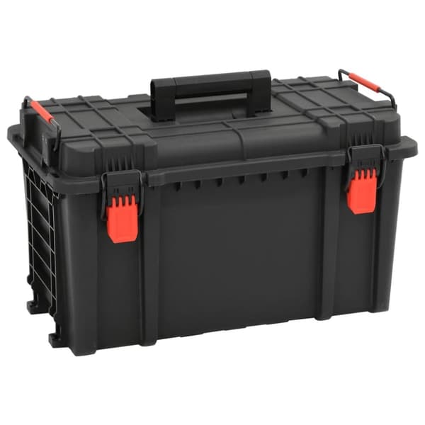 vidaXL Bærbar flykasse svart 57x35x32,5 cm PP