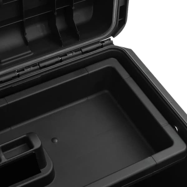 vidaXL Bærbar flykasse svart 57x35x32,5 cm PP