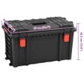 Miniatyrbilde 8 av 8: vidaXL Bærbar flykasse svart 57x35x32,5 cm PP
