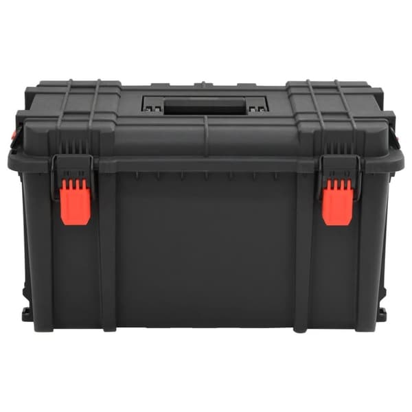 vidaXL Bærbar flykasse svart 57x35x32,5 cm PP