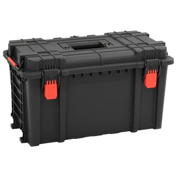 vidaXL Bærbar flykasse svart 57x35x32,5 cm PP