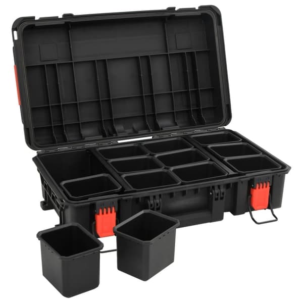 vidaXL transportabel flightcase 56,5x34x16 cm PP sort
