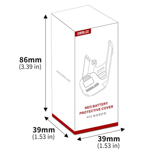 INF DJI NEO batteribeskyttelsesetui med landingsstel 0