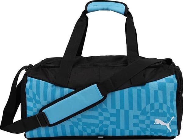 Puma Torba sportowa individualRISE Medium błękitno-czarna (79913 05)