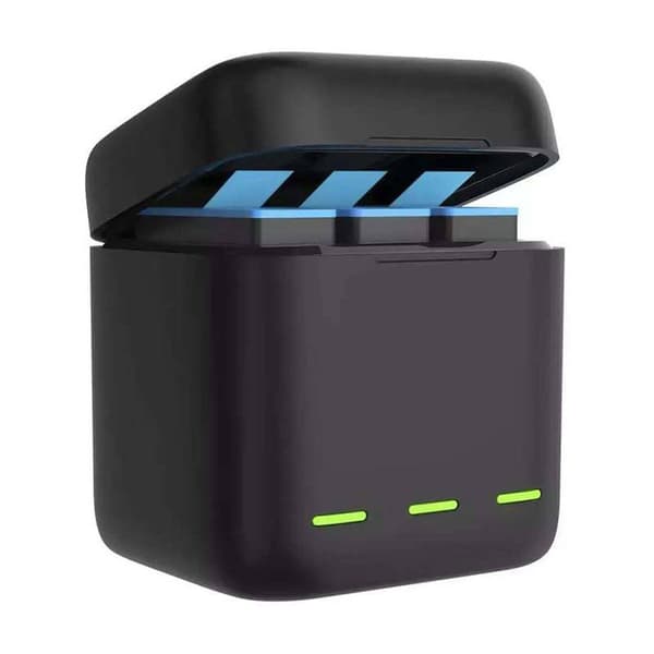 Telesin 3-slot opladerboks til GoPro Hero 9 / Hero 10 / Hero 11 / Hero 12 + 2 batterier (GP-BNC-901)