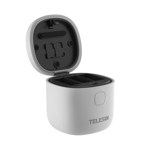 3-fack vattentät laddare Allin box Telesin för GoPro Hero 12 / Hero 11 / Hero 10 / Hero 9