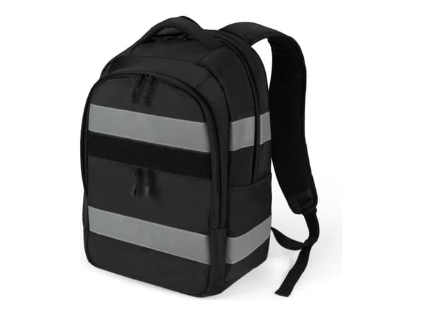 DICOTA Reflective - V2 - ryggsekk - 600D RPET, termoplast-polyuretan (TPU) - svart - 15.6"