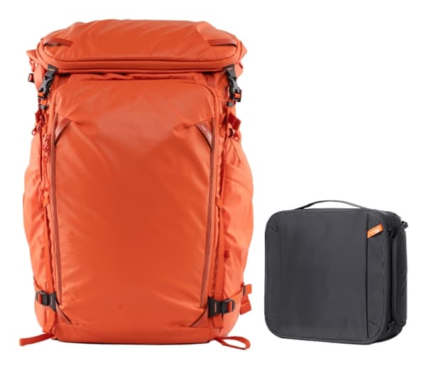 PGYTECH OnePro Flex, Ryggsäck, Universal, Fack för bärbar dator, Svart, Orange