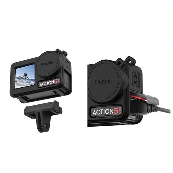 INF Silikonecover Objektivdæksel til DJI Osmo Action 5 Pro Sort