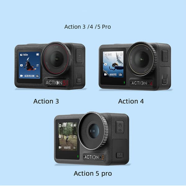 INF Silikonecover Objektivdæksel til DJI Osmo Action 5 Pro Sort