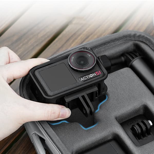 INF Grå förvaringsväska för DJI Action 5 Pro - Portabelt fodral