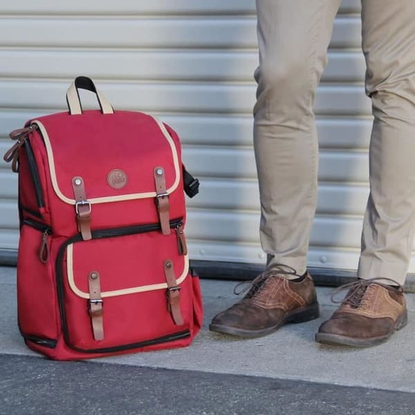 Ryggsäck - GOgroove - Digitalkamera - Tabletfack - Röd - Ergonomisk