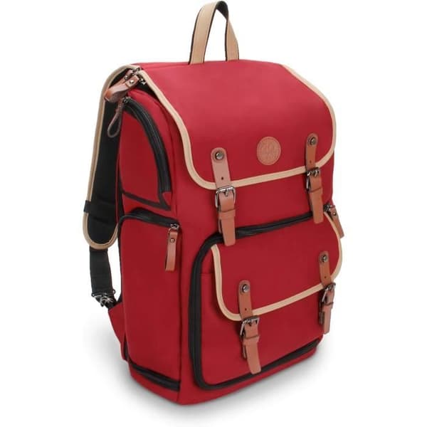 Ryggsäck - GOgroove - Digitalkamera - Tabletfack - Röd - Ergonomisk