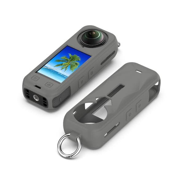 INF Insta360 X5 Silikonfodral: Fullständigt skydd & Linsskydd Grå