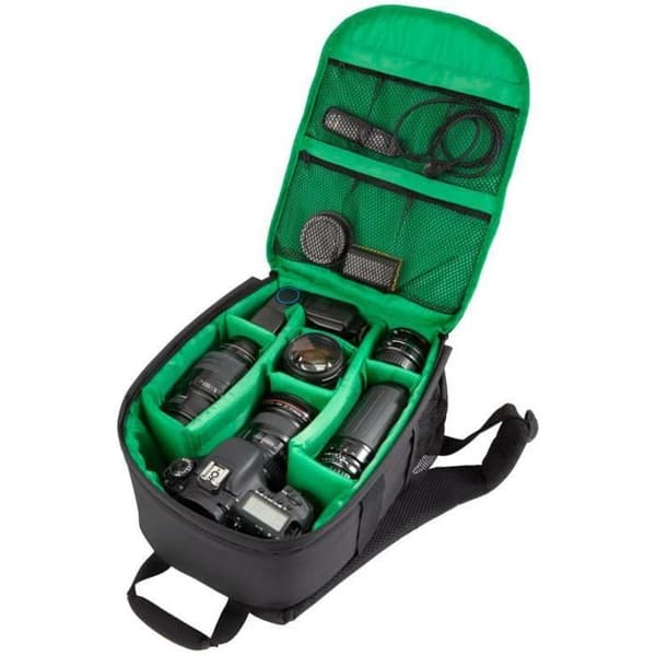 RIVACASE Medium ryggsäck för digitala systemkameror (Canon, Nikon, Sony Pentax) + 4 objektiv